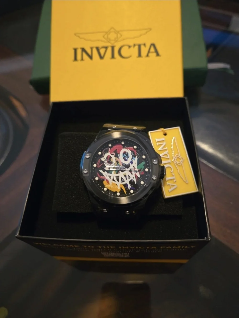 50005 Invicta Sea Base Rogue Graffiti Dial Black Men's Watch 45mm